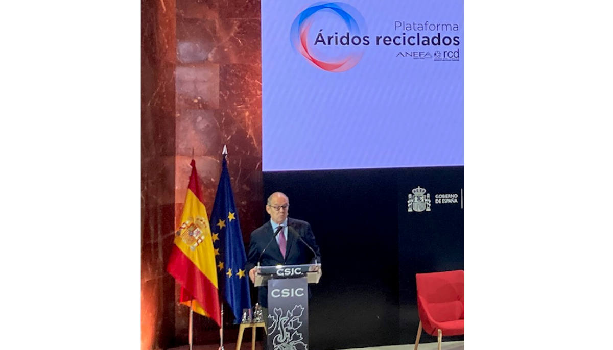 Jose Ignacio Tertre Torán destaca el potencial de los áridos reciclados en el Congreso de Sostenibilidad y Economía Circular Aplicada