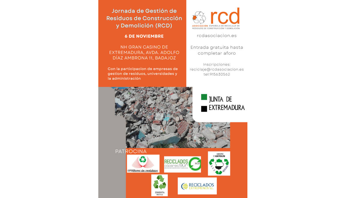 Badajoz será la sede de La Jornada sobre RCD y Asamblea de socios de RCD Asociación el próximo 6 de noviembre